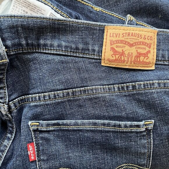 Levis Jorts Stretch Bermuda‎ Shorts, Sz 33, Dark Wash Denim, Zip Front Al… - Picture 5 of 5